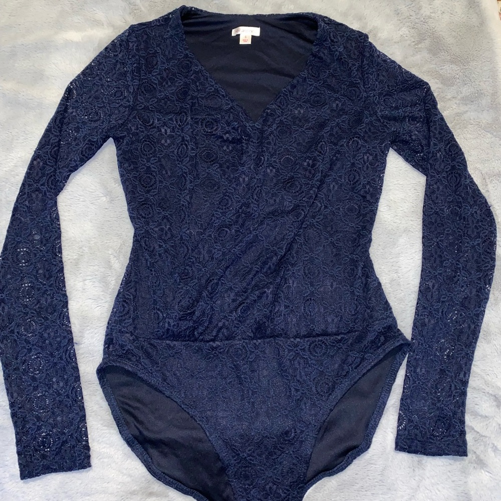 Navy Lace bodysuit